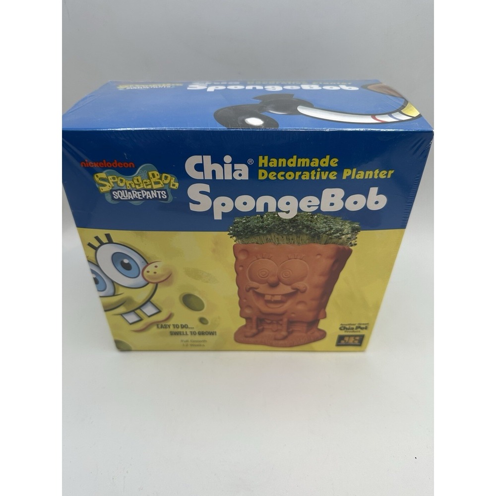 2013 Viacom Nickelodeon Spongebob Squarepants Chia Pet Decorative Planter‎ New